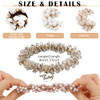 Ahoney 9Pcs Pearl Hair Ties Elastic Hair Scrunchies Hold Crystal Beads Bulk Hair Ropes Stretchy Handmade Boho Bride Bach