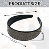 Amariver Gray Rhinestone Sparkly Glitter Headband Shiny Crystal Wide Diamonds Bling Jeweled Hair Accessory for Women and