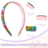 Waydress 4 Pieces Rhinestone Headband for women Glitter Sparkly Rhinestone Hairbands Bling Diamond Crystal Headwear for