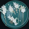 Leadigol Hair Stick Set Vintage Flower Pearl Hair Accessories for Women 5Pc Hairpins Hair Fork Hair Comb Hair Clip