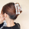 Christmas Hair Clips Acrylic Square Large Claw Clips for Styling Santa Claus Snowman Elk Design Holiday Accessories Nons
