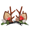 LATEEFAH Christmas Deer Reindeer Antlers Headband Cute Deer Ears Reindeer Hair Clips Beauty Headdresses Pine Cone Hair A