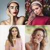 Ondder Assorted Padded Headbands for Women and Girls Fashion Solid Color Wide Turban Hair Accessories Diademas Para Muje