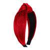 ONENINEDREAM Red Velvet Knotted Hairband for Women 4th of July Accessories Elastic Wide Top Knot Headband Girls Patrioti