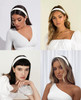 Wecoe White PU Leather 1 Inch Wide NonSlip Fashion Headband Hair Accessory for Women and Girls Holiday Costume Diademas