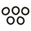 Goody Planet Elastic Hair Coils 5 Count Solid Pack Hair Accessories for Medium to Thick Hair Women and Girls