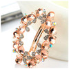 Ruihfas Elegant French Hair Barrette Jewelry Sparkly Rhinestone Crystal Hair Clips Hairpins for Bride Women Ponytail Hol