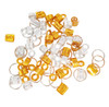 60PCS Assorted Silver Metal Hair Accessories Beads Cuffs Rings Clips for Hair Braiding Dreadlocks and Extensions