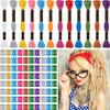 Willbond 162 Pieces Hair Accessory Set 12 Braiding Strings and 150 Metal Cuffs in Colorful Designs Hair Wrap String Kits