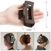 Sisiaipu 4 Inch Big Hair Claw Clips 6 Pcs Large Claw for Thick Hair Square Hair Clips for Women Rectangle Hair Clips Non
