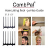CombPal Scissor Clipper Over Comb Barber Hair Cutting Tool with Jumbo Guide for DIY Home Haircuts Black