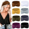 Tobeffect NonSlip Headbands for Short Hair Yoga Workout Running Sport Elastic Hair Twist Turbans and Wraps for Women and