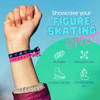Sportybella Figure Skating Hair Accessories PinkBlue for Girls No Crease Ponytail Holders With Ice Skating Design 8pcs
