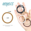 HOYOLS Hair Bands for Women No Metal No Snag Braided Thick Elastic Ponytail Holders 50 Count 18 Inch Beeline Honey