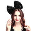 MXXGMYJ Headband 1pcs Black Huge Bow Headband Hair Accessories BowsHeadwearHairband for Religious Halloween Party Cospla