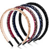 Crystal Rhinestone Beaded Headbands 4 Pieces Shiny NonSlip Bling Hair Accessories for Women and Girls Purple Black Champ