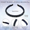 Crystal Rhinestone Beaded Headbands 4 Pieces Shiny NonSlip Bling Hair Accessories for Women and Girls Purple Black Champ
