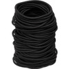 eBoot 100 Pieces Hair Elastics Hair Ties Ponytail Holders for Thick and Curly Hair Bands Bulk for Women or Men 3 mm Blac
