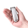 KEMEI Mini Hair Trimmer Compact Portable Cordless Clipper for Men and Women Precision Haircut and Shaving Tool Silver Ba