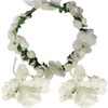 WLBON 3 Pcs Flower Headband Wristbands Rose Floral Leaf Hair Hoops Bands Headpiece Hairband Bracelets Women Xmas Wedding