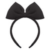 WLBON Bowknot Bow Headband Black Tone Handmade Big Bow Hairband Hair Accessories for Women Halloween Party Decoration Co