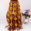 WLBON Halloween Sunflower Headband Hippie Boho Daisy Flower Hair Hoops Bands Crown Floral Wreath Headpiece Hairband Wome