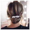 Allereyae Rhinestone Hair Clip Barrette with Crystal Bow Hairpiece for Women Bridal Headpieces Decorative Head Clip for