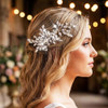 Catery Crystal Bridal Hair Comb Wedding Hair Pieces Rhinestone Hair Accessories for Brides Silver