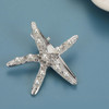 Zeshimb Boho Pearl Crystal Hair Clip Barrette Vintage Star Pearl Hair Pin Rhinestone Hair Barrette Clip Silver Crystal F