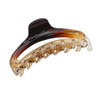 Parcelona French Slim Double Shaded Crystal Clear Tortoise Brown Shell Celluloid Small 2 34 Hairgrips Claw Clip Clamp Cl