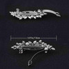 Iaceble Rhinestone Pearl and Crystal Hair Barrette Vintage Silver Bridal Hair Accessory for Women and Girls Wedding Head