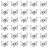 Wecoe 30pcs Small Butterfly Hair Clips Mini Claw Clips Cute Silver Hair Clips Metal Decorative Tiny Clips Halloween Hair