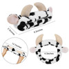 Huachi Cow Hairband for Washing Face Soft Microfiber Spa Headband for Women Girls Cute Animal Print Facial Cleansing Hea