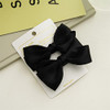 Guqqeuc Hair Bow Clips 2pcs Black Satin Hair Accessories for Girls
