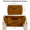 Huachi Headbands for Women 6 Packs Cute Bow Head Bands for Womens Hair Elastic Wide Knotted Hairbands Headwrap Turban Ha