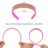 Wecoe 10pcs Satin Hairband 13 Inch Wide Headbands for Women and Girls Non Slip Fashion Hair Accessories Diy Holiday Hair