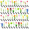 Sprout Clips Mixed Style Plant Hairpins Little Grass Sprouts Rave Clips 50 Pcs Mushroom Clip on Sprout Gift for Women Gi