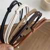WOVOWOVO 5 Pcs Thin Leather Headbands for Women Cute Knotted Head Bands for Womens Hair Womens Headbands Fashion Black B