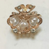 Numblartd Set of 4 Vintage Pearl Rhinestone Alloy Small Size Butterfly Hair Claw Jaw Clips Pins Women Fashion Chic Hair