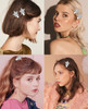 Wecoe 6pcs Silver Star Hair Clips Rhinestone Alligator Hair Clips for Women Hair Securing Hairdressing Y2k Short Hair Ac