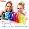79STYLE 50pcs Spiral Hair Ties For Women Phone Cord Ponytail Holders Colorful Hair Coils Plastic Scrunchies Bulk Hair Ti