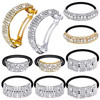 Yingzhao 10 Pcs Glitter Elastic Scrunchies Rhinestone Hair Ties Ponytail Holders Bling Rhinestones Bands Silver Gold Rhi