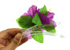 ALIMITOPIA Hawaiian Flower Hair Clip 8pcs Medium Size Fabric Artificial Tropical Flower Hairpin Barrette Hair Accessorie