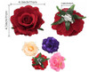 ALIMITOPIA Flower Hair Clip Fabric Artificial Rose Flower Hairpin Barrette Brooch Headdress Bobby Pins Headwear Hair Acc