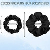 WILLBOND 24 Pieces Satin Hair Scrunchies Silky Elastic Bands Skinny Solid Hair Ties Ropes Ponytail Holder for Women Head