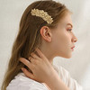 Dreamtimes Oak Leaf Hair Clip Large Hand Crafted Metal Barrette Vintage Viking Celtic Knot Design Hair Clip for Women an