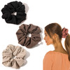 Ivyu Scrunchies Hair Ties Big Large Scrunchie for Girls Women Cute Hairties Jumbo Scrunchy For Thick Curl Hair No Crease
