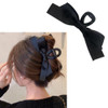 Black Hair Claw Clips with Bowknot Design Nonslip Barrettes for Thick or Thin Hair Big Bows for Women and Girls