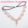 Unsutuo Hair Jewelry Head Chain Wedding Bohemian Floral Headband Elastic for WomenRose Gold