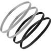 Sumind 4 Pieces Thick NonSlip Elastic Sport Headbands Football Hair Headbands for Women and Men Black Gray